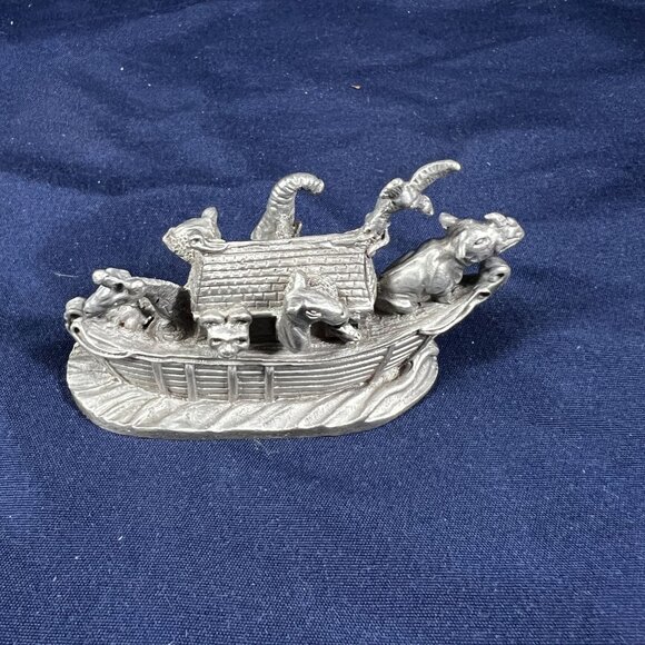 Spoontiques Pewter Noahs Ark Figurine With Animals Detailed Design Collectible D - Picture 2 of 3